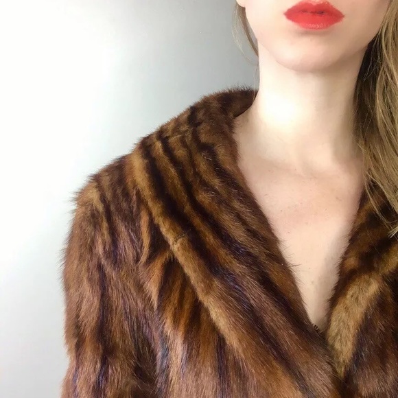 Vintage Mink Marmot Fur Coat - Picture 3 of 6